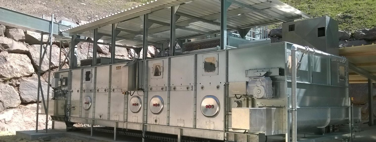 Impianto di essiccazione per produzione di pellet.